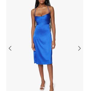 WeWoreWhat Danielle Bernstein Tie-Back Dress Blue